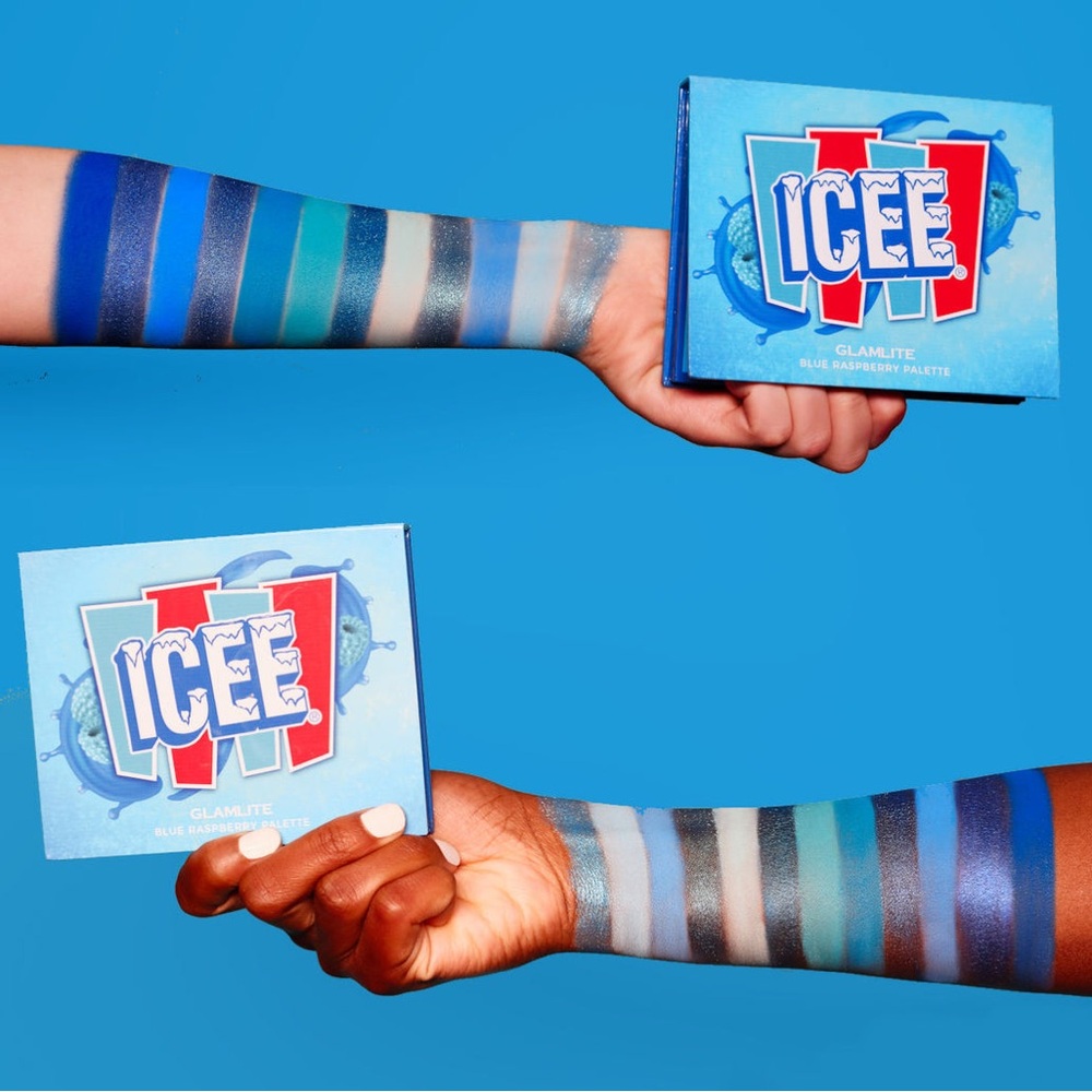 NEW - ICEE Γ GLAMLITE Blue Raspberry Eyeshadow Palette / Eye Color βοΈπ - Picture 4 of 5